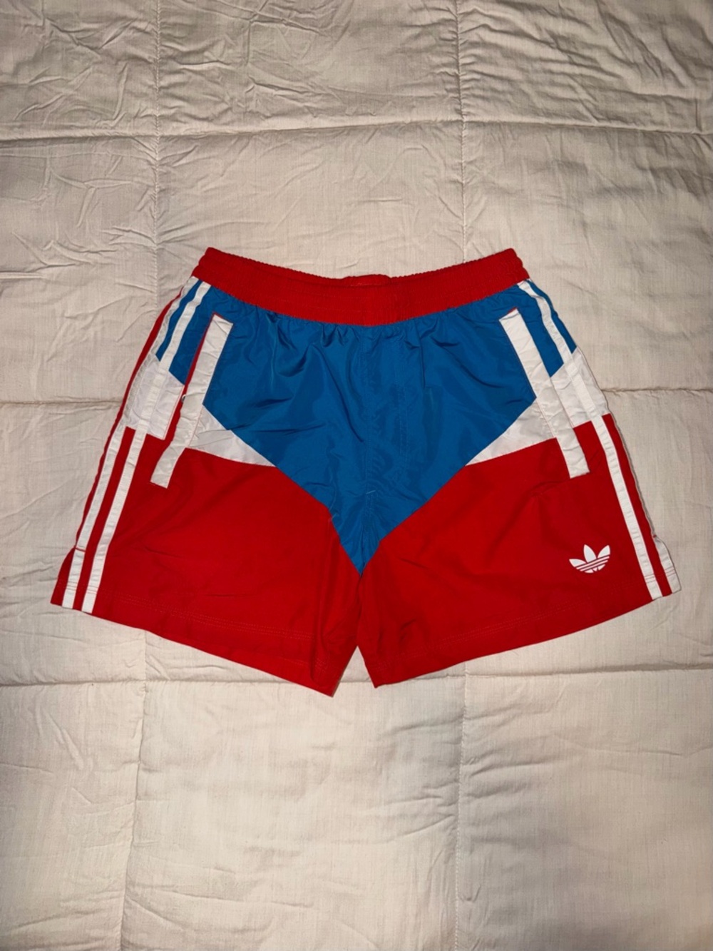 adidas Men’s Red, Blue & White Athletic swim shorts